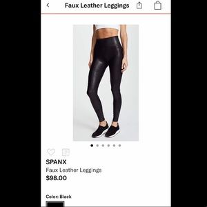 SPANX Faux Leather Leggings sz XS